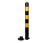 SGKOMN Removable Steel Safety Bollards, Waterproof & Rustproof Parking Bollards, Bolt Down Traffic Security Barriers for Road Construction & Parking Lots, 1pcs-Yellow