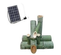 SGKOMN Solar Bamboo Fountain Kit, Handcrafted Zen Water Feature, Outdoor Freestanding Japanese Garden Decoration, for Pond, Patio, Birdbath, Balcony, Stone Trough, 23.6in(60cm)