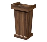SGKOMN Solid podiums Lectern Wood Grain Podium Desk for Churches Ceremonial Large Presentation Pulpit with Edge Stopper Debate Standing Desk Classic Elegant