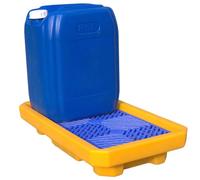 SGKOMN Spill-Proof Oil Tank Tray - Leakproof Containment Platform for Warehouses & Garages, Stackable Anti-Slip Design for Industrial Oil Storage & Spill Management, 26.57x14.76x4.72in/67.5x37.5x12CM