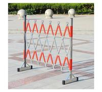 SGKOMN Stainless Steel Retractable Traffic Barricade,Portable Adjustable Security Gates with Casters, Expandable Mobile Barrier-System for Highway Mall, Construction Fence, Wxh-1.5x4m/4.9x13ft