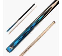 SGL BLUE ENGLISH POOL HEAVYWEIGHT BLACKLINE CLASSIC 8.5mm TIP 57" TWO PIECE CENTRE SPLIT CUE. BAIZE MASTER