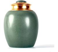 SGLDXQVZJHM Urns Ashes,Mini Cremation Urn,Pet, Keepsake,Funeral Medium Sealing Hand Made In Ceramics Memorial For Human Adult(Green)