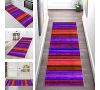 SGLGSTORE Carpet Runners for Hallways Non Slip Washable Runner Rug Doormat Brown Purple Red Kitchenrunner Hall Rugrunners 120X250CM Bedroom Living Room Corridor Floor Mat