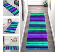 SGLGSTORE Carpet Runners for Hallways Non Slip Washable Runner Rug Doormat Purple Green Blue Kitchenrunner Hall Rugrunners 120X300CM Bedroom Living Room Corridor Floor Mat