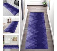 SGLGSTORE Carpet Runners for Hallways Non Slip Washable Runner Rug Long Polyester Doormat Bluepurple Kitchenrunner Anti-stain Hall 40X250CM Rugrunners Bedroom Living Room Corridor Floor Mat