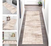SGLGSTORE Carpet Runners for Hallways Non Slip Washable Runner Rug Long Polyester Doormat Brown Kitchenrunner Anti-stain Hall 60X150CM Rugrunners Bedroom Living Room Corridor Floor Mat