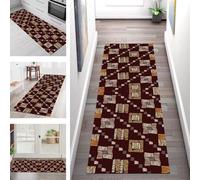 SGLGSTORE Carpet Runners for Hallways Non Slip Washable Runner Rug Long Polyester Doormat Red Black Orange Kitchenrunner Anti-stain Hall 70X200CM Rugrunners Bedroom Living Room Corridor Floor Mat