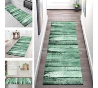 SGLGSTORE Carpet Runners for Hallways Non Slip Washable Runner Rugs Long Polyester Doormat 100X150CM Kitchen Runner Hallway Light Green Area Rug Runners Bedroom Living Room Floor Mat Width 40-120cm