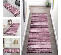 SGLGSTORE Carpet Runners for Hallways Non Slip Washable Runner Rugs Long Polyester Doormat 50X180CM Kitchen Runner Hallway Pink Area Rug Runners Bedroom Living Room Floor Mat Width 40-120cm