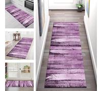 SGLGSTORE Carpet Runners for Hallways Non Slip Washable Runner Rugs Long Polyester Doormat 50X400CM Kitchen Runner Hallway Purple Area Rug Runners Bedroom Living Room Floor Mat Width 40-120cm