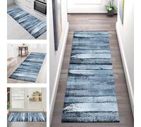 SGLGSTORE Carpet Runners for Hallways Non Slip Washable Runner Rugs Long Polyester Doormat 70X300CM Kitchen Runner Hallway Blue Area Rug Runners Bedroom Living Room Floor Mat Width 40-120cm