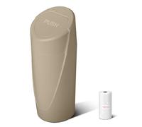 SGLRT Car Trash Can Bin with Lid - Car Garbage Can Cup Holder - Beige Mini Leakproof Vehicle Trash Garbage Can Bin with 20pcs Trash Bags-Car Organizers and Storage for Front Back Seat Accessories