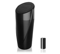 SGLRT Car Trash Can Bin with Lid - Car Garbage Can Cup Holder - Black Mini Leakproof Vehicle Trash Garbage Can Bin with 20pcs Trash Bags-Car Organizers and Storage for Front Back Seat Accessories