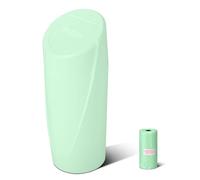 SGLRT Car Trash Can Bin with Lid - Car Garbage Can Cup Holder - Green Mini Leakproof Vehicle Trash Garbage Can Bin with 20pcs Trash Bags-Car Organizers and Storage for Front Back Seat Accessories