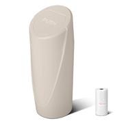 SGLRT Car Trash Can Bin with Lid - Car Garbage Can Cup Holder - Light Beige Mini Leakproof Vehicle Garbage Bin with 20pcs Trash Bags-Automotive Organizers and Storage for Front Back Seat Accessories