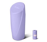SGLRT Car Trash Can Bin with Lid - Car Garbage Can Cup Holder - Light Purple Mini Leakproof Vehicle Garbage Bin with 20pcs Trash Bags-Automotive Organizers and Storage for Front Back Seat Accessories
