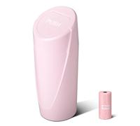 SGLRT Car Trash Can Bin with Lid - Car Garbage Can Cup Holder - Pink Mini Leakproof Vehicle Trash Garbage Can Bin with 20pcs Trash Bags-Car Organizers and Storage for Front Back Seat Accessories