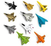 SGM 10-Pack Die-Cast Alloy Fighter Jet Toy Set | Pull-Back Action Military Airplanes for Kids Aged 3+ | Plastic/Metal Body | Perfect for Birthday Gifts & Party Favours