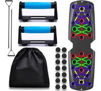 SGM 12-in-1 Push Up Board - Portable Folding Workout Station for Chest, Back, Shoulders & Triceps, Includes Handles, Resistance Bands, Non-Slip Stickers & Storage Bag, Home Gym Fitness Set | HS-7101