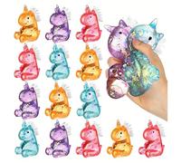 SGM 12-Pack Sugar Unicorn Stress Squishball Toy - Glittery Unicorn Squishy Fidget Toys for Stress Relief & Sensory Play | Stress Balls for Kids & Adults | Fun Party Favors & Gifts | 0302-31614