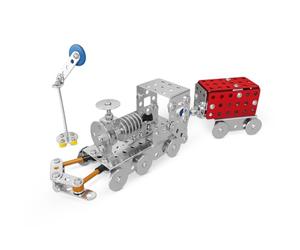SGM 196-Piece Metal Train Model Kit - DIY Build-Your-Own Train Toy, STEM Educational Construction Set, Engineering Toy for Kids 6+ - 3D Puzzles for Adult Teens