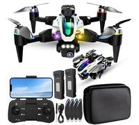 SGM 4K Camera Drone Foldable WiFi RC Quadcopter with Dual HD Cameras, Brushless Motor, Altitude Hold, Follow Me, One-Key Start Mini Drone with Camera 4K for Beginners - White ST-1