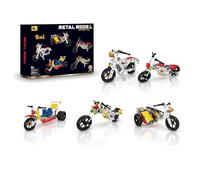 SGM 5-in-1 Metal Model Motorcycle & Aircraft Building Kit - 283 Piece STEM Construction Set for Kids & Adults | DIY Metal Earth Style 3D Puzzle Toy with Tools & Instruction - X638-1
