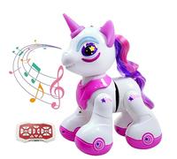 SGM-8008 Unicorn Robot Toy for Girls - Interactive Remote Control Walking & Dancing Electronic Pet with Lights & Music - Educational & Fun Gift for Kids - Pink