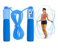 SGM 9301 Jump Rope,Number Counter Fitness Lose Weight Adjustable Skipping Jump Rope for Men Women and Kids (Blue)