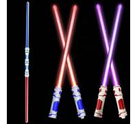 SGM 988-1 Double LED Lightsaber Sword - Flashing Light Up Dual Blade | Detachable Double Light Saber for Kids & Adults | Toy Sword with LED Effects for Roleplay, Parties & Gifts