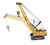 SGM Alloy Crawler Crane Model Toy - 1:55 Scale Heavy Duty Construction Vehicle with Rubber Tracks, Working Hook & Realistic Hydraulics - Gift for Kids & Collectors