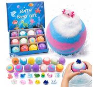 SGM Bath Bombs for Kids with Surprise Toys Inside - 12 Pack Ocean Animal Bath Bombs Gift Set, Natural Bubble Fizzy Bath Balls for Girls & Boys, Birthday Christmas Stocking Filler Gift - XY-0281