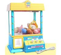 SGM Claw Arcade Game Candy Dispenser Kids Mini Toy Vending Machine with Sounds Machine Toys & Games Fun Arcade Easy to Use Battery, Perfect Party Gift for Ages 3-8 SLW-953 (Yellow)