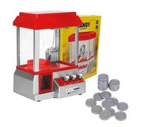 SGM Claw Machine Arcade Game - Candy Grabber & Prize Dispenser Vending Machine for Kids - Mini Sweet Dispenser with Music & 20 Coins - Red Claw Machine for Boys & Girls