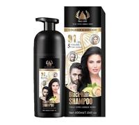 SGM Collagen & Avocado Black Hair Shampoo - 5 Minute Hair Colour for Men & Women - Covers Grey, Nourishes & Strengthens - Long-Lasting Shine - 400ml