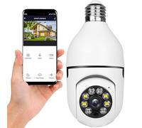 SGM E27 1080P 360°Rotate Auto Tracking Panoramic Camera Light Bulb Night VisionWireless for WiFi PTZ IP Cam Remote Viewing Security, Interface Home Security Webcam Two Way Voice