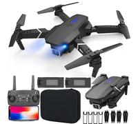 SGM-E88, 4k Camera Drone, Foldable WiFi 4K Dual Camera RC Quadcopter Altitude Hold, Headless Mode, 6 Channel 2.4GHz, 360° Rotation Stunt, With Storage Bag and 2 Batteries For Kids & Adult