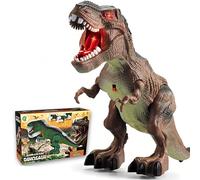 SGM Electric T-Rex Dinosaur Toy for Kids 3+, Audiovisual Walking Dinosaur Robot Model with Lights & Sounds, Interactive Electronic Dinosaur Figure, Educational Dino Toy Gift - Y333-09