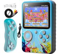 SGM G5 500 in 1 Retro Game Box, Portable Handheld Video Game, 3.0-inch Color Screen, With Controller, Handheld Classical Game PAD Can Play On TV, 500 Games Like Contra, Tank, Bomber Man Etc (Blue)