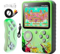SGM G5 500 in 1 Retro Game Box, Portable Handheld Video Game, 3.0-inch Color Screen, With Controller, Handheld Classical Game PAD Can Play On TV, 500 Games Like Contra, Tank, Bomber Man Etc (Green)