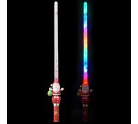 SGM Halloween Light Up Sword - LED Flashing Halloween & Christmas Glow Swords for Kids | Pumpkin, Ghost, Santa & Reindeer Variants | Multicolour Light Toy Saber for Parties (Santa)