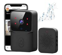 SGM M9 WIFI Video Doorbell, Smart Wireless Doorbell with HD IR Night Vision Two-way Voice, Video Door Bell Built-in 800mAh lithium-ion battery charging【No Battery Required】