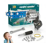 SGM Metal Construction Kit for Kids - 210 Piece Working Pistol Model Building Set with Tools & Instructions - STEM Engineering Toy, Screen for Boys & Girls Age 8-12 -X687-2