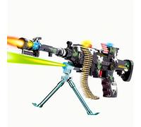 SGM Musical Army Style Toy Gun for Kids with Lights & Laser - 62cm Large Size, Interactive Music & Light Effects, Fun Toy Gun for Boys & Girls, for Children - DF9218B