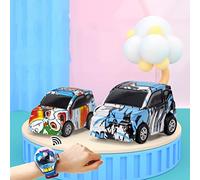 SGM New Mini Remote Control Car Watch toys Small RC Car, Watch Car Toys Interactive Game Toys, Gift for Boys and Girls Birthday 350-F18 (Orange)