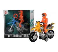 SGM Off-Road Friction Power Bike with Lights & Sounds - Battery-Free Racing Toy for Kids, Durable Motocross Style with Rider Figure, Ideal for Boys Age 3+ - 9969-1D