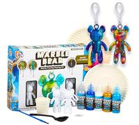 SGM Paint Your Own Marble Bear Painting Kit | DIY Fluid Bear - Bear Keyring Painting Kit - Acrylic Pouring Paint Set - DIY Create Customize Art and Craft Kits (Metallic Edition)