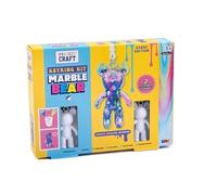 SGM Project Craft DIY Marble Bear Keyring Kit - Paint Your Own Fluid Art Keychain - 2 Bears per Pack - Creative Arts & Crafts Gift for Kids Ages 5+ (Candy Edition)