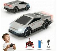 SGM Remote Control Car for Kids, 1:18 Scale Futuristic Racing Truck Toy with Working LED Headlights, 27MHz Full Function (Forward/Reverse/Left/Right), USB Rechargeable, Gift Box, YQ082-11A
